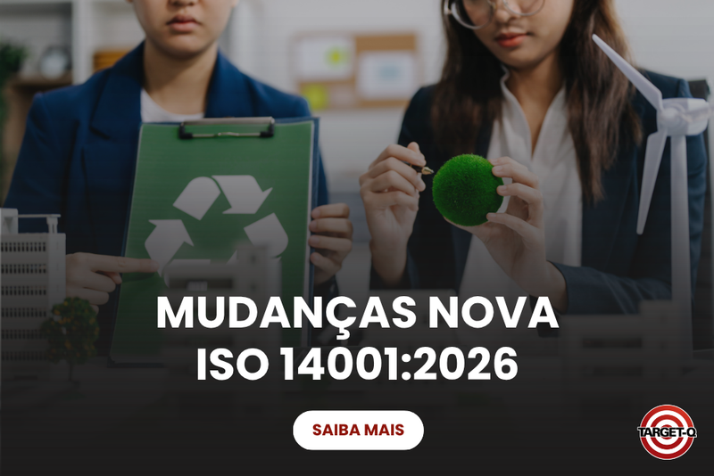 Profissionais mostrando sustentabilidade ISO 14001:2026