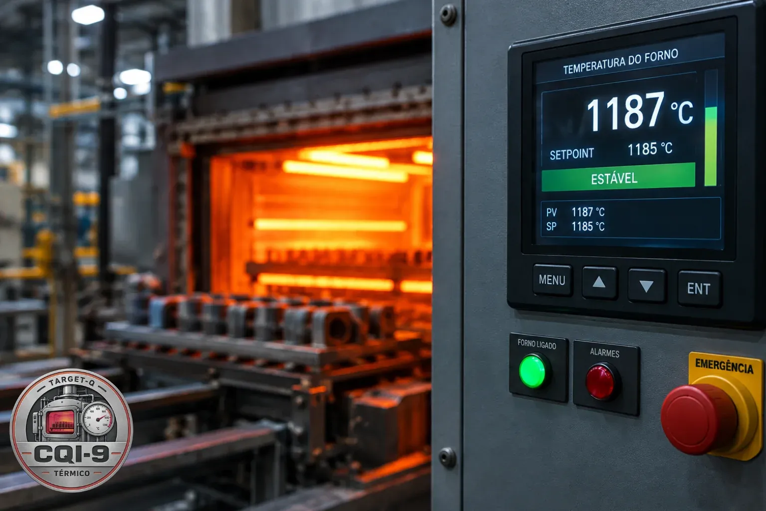Forno de tratamento térmico com o painel de temperatura estável, com o selo CQI-9